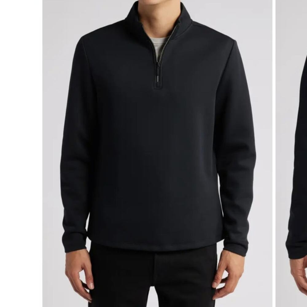 Robert Barakett Black Half Zip Pullover Size XL